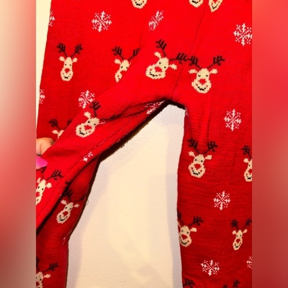 Christmas Reindeer Thick Sweater Leggings Size S - Picture 4 of 6